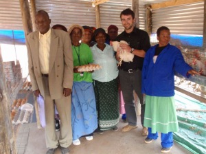 Andrew at Poultry Project Community Income Generation Project